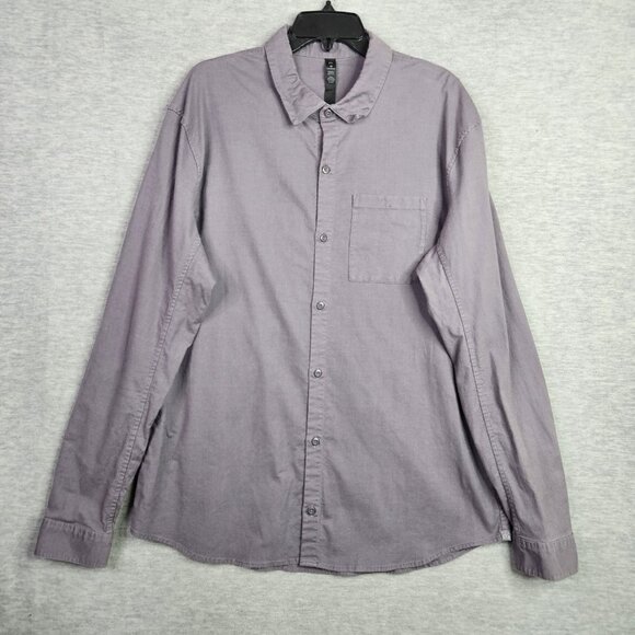 Lululemon Other - Lululemon Purple Button Down Long Sleeve One Pocket Front Shirt Size XXL